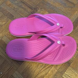 Croc flip flops size 2